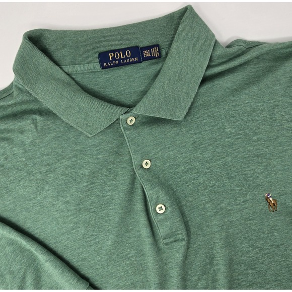 Polo Ralph Lauren Other - Polo Ralph Lauren Shirt Mens 2XLT Tall Green Classic Fit Short Sleeve Flesh Pony